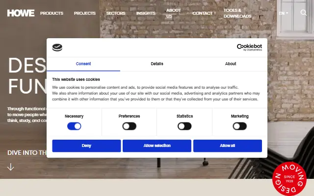Wersja językowa strony howe.com, którą przygotowaliśmy